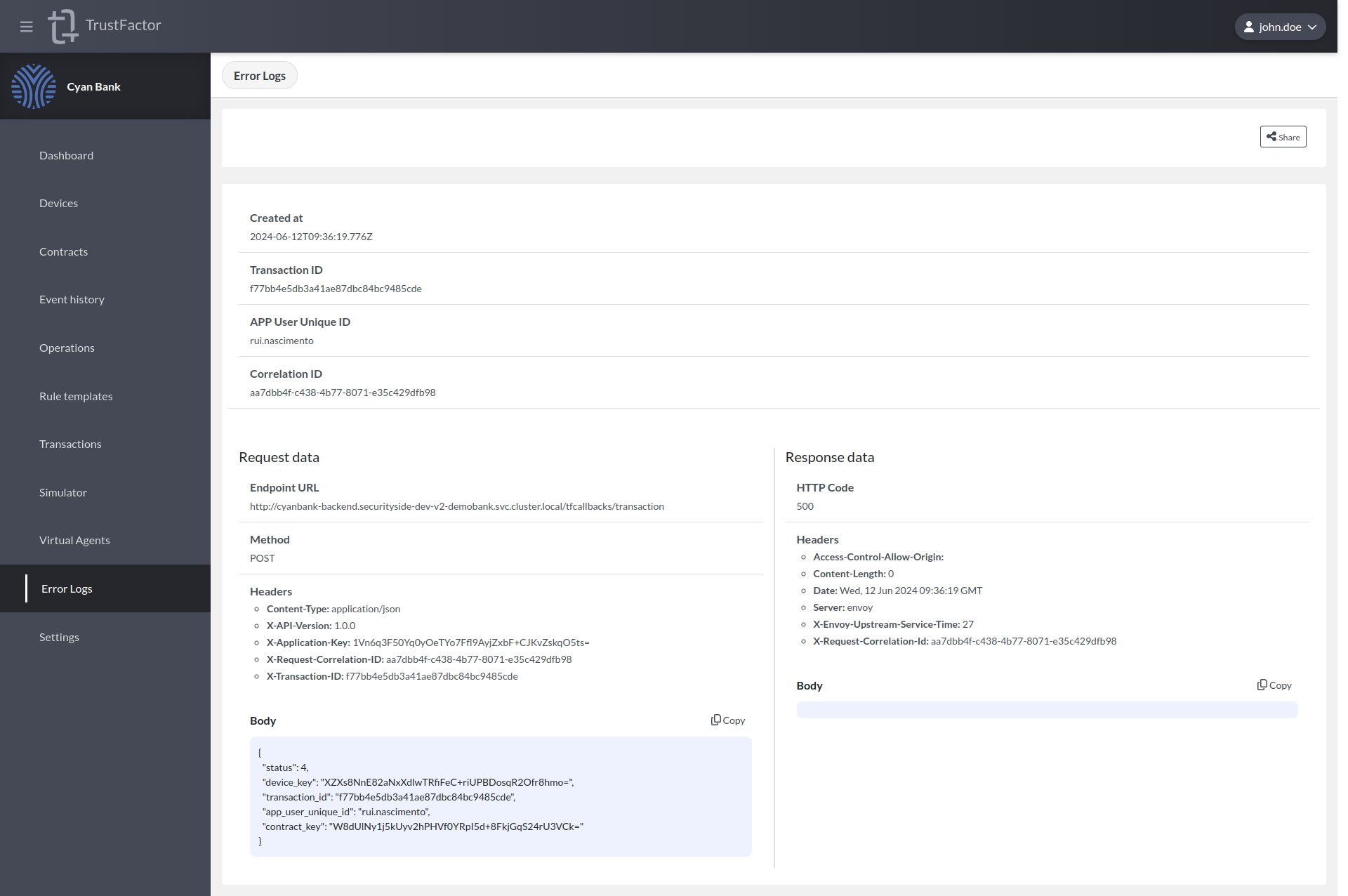 Error Logs Details